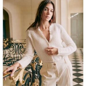 Sezane Cream Women's Cardigan